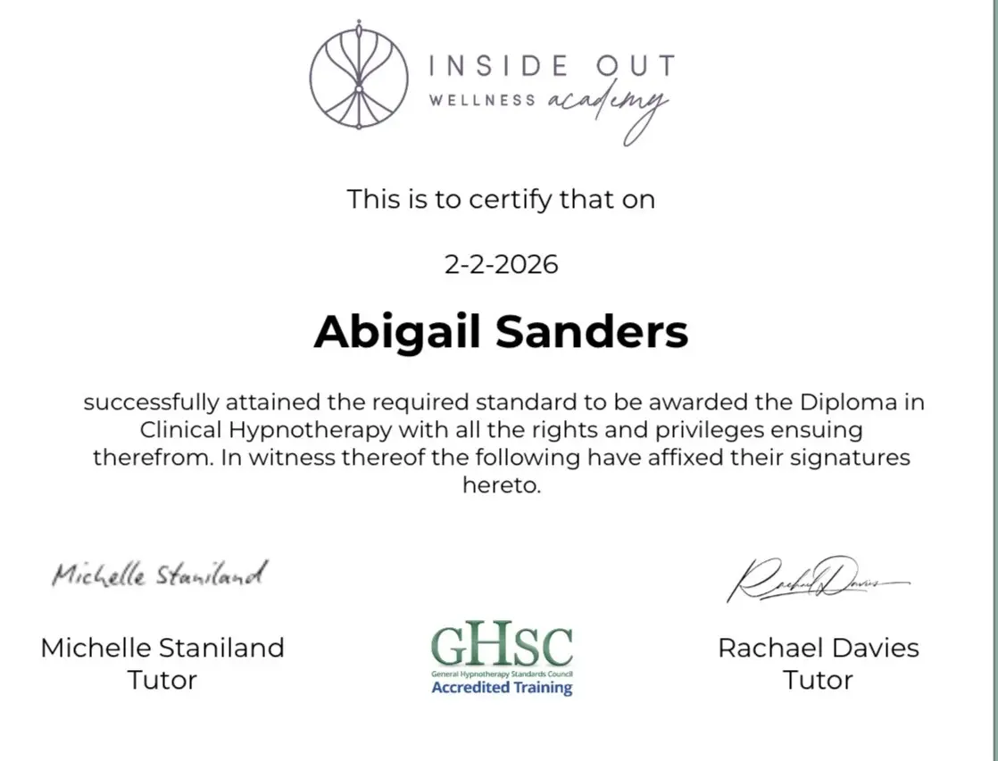 professional hypnotherapy accreditation and certification UK